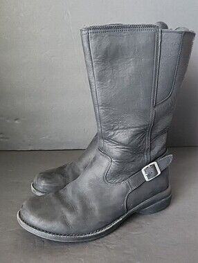 Merrell Andover Peak Tall Boots Black Leather Waterproof Zip Women's Size 9.5